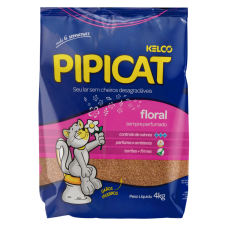 Areia Higiênica Para Gatos Perfumado Floral Pipicat Pacote 4kg Areia Higiênica Para Gatos Perfumado Floral Pipicat Pacote 4kg