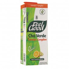 Chá Verde Sabor Laranja Com Gengibre Feel Good 1 Litro Chá Verde Sabor Laranja Com Gengibre Feel Good 1 Litro