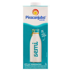 Leite Longa Vida Semi Desnatado Piracanjuba 1 Litro