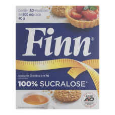 Adoçante De Sucralose Em Pó Finn 40g Caixa Com 50 Envelopes De 800mg Adoçante De Sucralose Em Pó Finn 40g Caixa Com 50 Envelopes De 800mg
