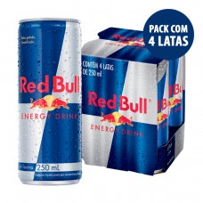 Red Bull Energy Drink 250 Ml - Energético Com 4 Unidades Red Bull Energy Drink 250 Ml - Energético Com 4 Unidades