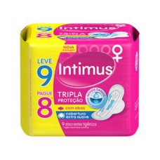 Abs Intimus Gel Normal Tripla Leve 9 Pague 8 Suave Com Abas
