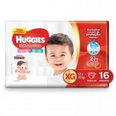 Fralda Huggies Supreme Care Jumbo Xg Com 16 Unidades