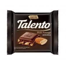 Chocolate Garoto Talento Meio Amargo Com Amêndoas 25g Chocolate Garoto Talento Meio Amargo Com Amêndoas 25g