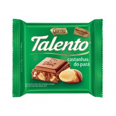 Chocolate Garoto Talento Ao Leite Com Castanhas-do-parâ 25g