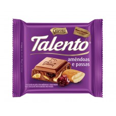 Chocolate Garoto Talento Ao Leite Com Am?ndoas E Passas 25g