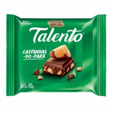 Chocolate Garoto Talento Ao Leite Com Castanhas-do-parâ 90g