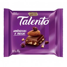 Chocolate Garoto Talento Ao Leite Com Am?ndoas E Passas 90g