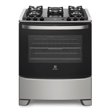 Fogão 5 Bocas Electrolux Prata Automático Com Mesa De Vidro E Tripla Chama (76usv)