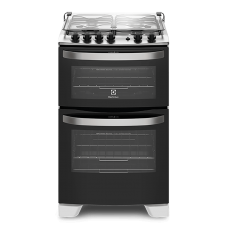 Fogão 4 Bocas Electrolux Branco Automático Com 2 Fornos E Porta Full Glass (56dba)