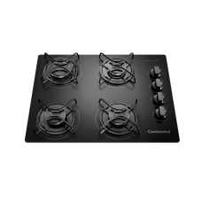 Cooktop 4 Bocas A Gás De Vidro  Temperado Preto (kc4gp) Bivolt