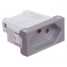 Modulo Tomada Br 2p T 10a 250v 1m Aluminio Orion Schneider Modulo Tomada Br 2p T 10a 250v 1m Aluminio Orion Schneider