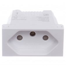 Modulo Tomada Branco 2p T 10a 250v Branco Orion Schneider Modulo Tomada Branco 2p T 10a 250v Branco Orion Schneider