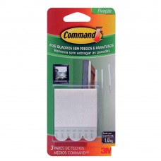 Fecho Adesivo Para Quadrs Médio 6 Peças Plástico Branco 3m Command™ Fecho Adesivo Para Quadrs Médio 6 Peças Plástico Branco 3m Command™