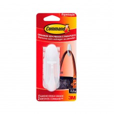 Gancho Adesivo Grande Unitário Plástico Branco 3m™ Command™