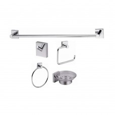 Kit De Acessórios Para Banheiro Trend 5 Peças Cromado Alterna Kit De Acessórios Para Banheiro Trend 5 Peças Cromado Alterna