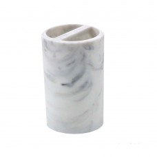 Porta Escova De Dente Para Bancada Marmorizado Branco Coisas E Coisinhas