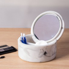 Porta Acessórios Para Banheiro De Bancada Marmorizado Branco Coisas E Coisinhas