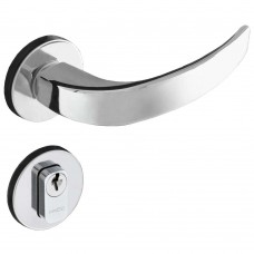 Fechadura Externa De Aço Zamac Vic Com Roseta Cromada Pado