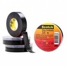 Fita Isolante  19mmx20 M  Scotch™ 33   Preto  3m™
