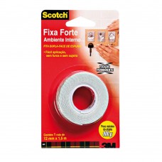 Fita Dupla Face 12mmx1,5m Fixa Forte Transparente 3m Scotch Fita Dupla Face 12mmx1,5m Fixa Forte Transparente 3m Scotch