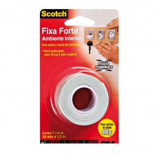 Fita Dupla Face24mmx1,5m Fixa Forte Espuma Branco 3m Scotch®