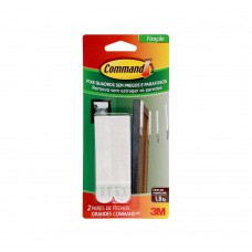 Fecho Adesivo Para Quadros Grande 4 Peças Plástico Branco 3m Command™ Fecho Adesivo Para Quadros Grande 4 Peças Plástico Branco 3m Command™