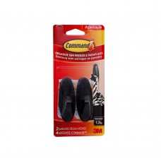 Gancho Adesivo Médio 2 Unidades Preto 3m Command™