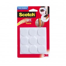 Feltro Sintético Redondo Grande 9 Unidades Branco 3m Scotch