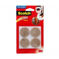Feltro Para Móveis Leves Redondo Grande 4 Unidades Marrom 3m Scotch®