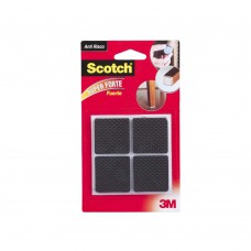 Protetor Anti Deslizante Quadrado Extra Grande 4 Unidades Preto 3m Scotch®