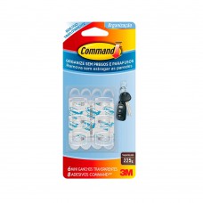 Gancho Adesivo Mini 6 Unidades Transparente 3m Command™ Gancho Adesivo Mini 6 Unidades Transparente 3m Command™