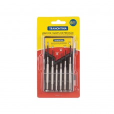 Jogo De Chaves De Precisão 6 Peças Preto E Prata Tramontina