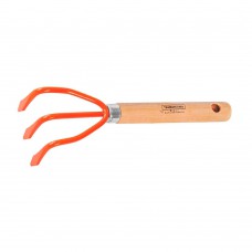 Ancinho Metálico 3 Dentes Com Cabo De Madeira Tramontina