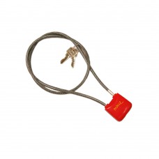 Cadeado 78cm De Aço Vermelho Urban Bike Papaiz