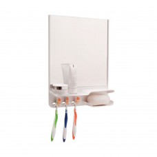 Armário Com Espelho Sobrepor 35x26,5cm Branco Astra