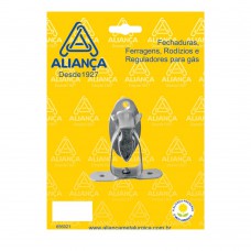 Prendedor De Porta De Aço Zamac Zincado Piso Prata Aliança