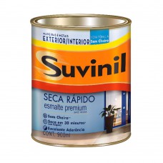 Esmalte Seca Rápido Base água Acetinado 900ml Branco Suvinil