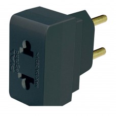 Adaptador Para Tomada 2 Polos Preto Bivolt Pial