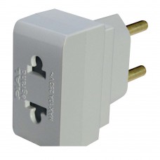 Adaptador Para Tomada 2 Polos Cinza Bivolt Pial
