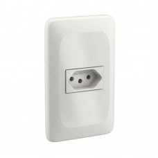 Conjunto Montado De Tomada 4x2 10a Com Placa Branca Zuli Lorenzetti