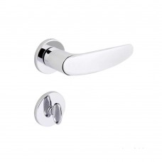 Fechadura Para Banheiro Em Aço Inox E Zamac Verona Polo Z 18x6,15cm Cromada Arouca