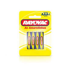 Pilha Zinco Palito Aaa Sm 4 Unidades Rayovac