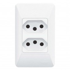Módulo Para Tomada Dupla 20a Com Placa Distanciadas 250v Fame Módulo Para Tomada Dupla 20a Com Placa Distanciadas 250v Fame