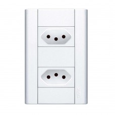 Tomadas Padrão 10a Distanciadas Com Placa Modulare Fame Tomadas Padrão 10a Distanciadas Com Placa Modulare Fame