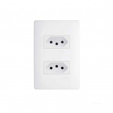 Tomada Com 2 Entradas Padrão Distanciadas Com Placa 10a Habitat Fame Tomada Com 2 Entradas Padrão Distanciadas Com Placa 10a Habitat Fame