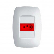 Módulo Para Tomada 20a Vermelha Elegance Fame Módulo Para Tomada 20a Vermelha Elegance Fame