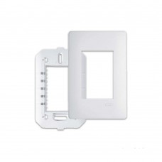 Placa Com Suporte 4x2 3 Módulos Habitat Branca Fame