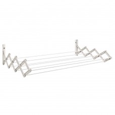 Varal Sanfonado De Aço Branco Secalux Varal Sanfonado De Aço Branco Secalux