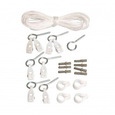 Kit Completo Para Varal Com Corda De Polietileno Branco Secalux